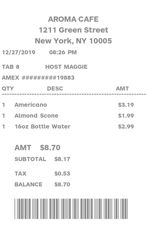 pos receipt generator